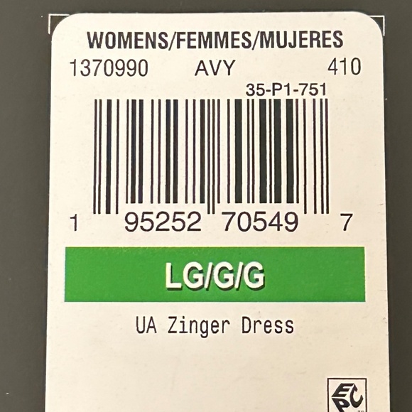 Under Armour UA Women’s Zinger Dress Navy Neptune Size Large L Golf Athletic New - Picture 4 of 9